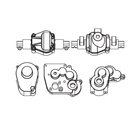 Getriebe- und Achsenset für HobbyPlus CR24 1/24