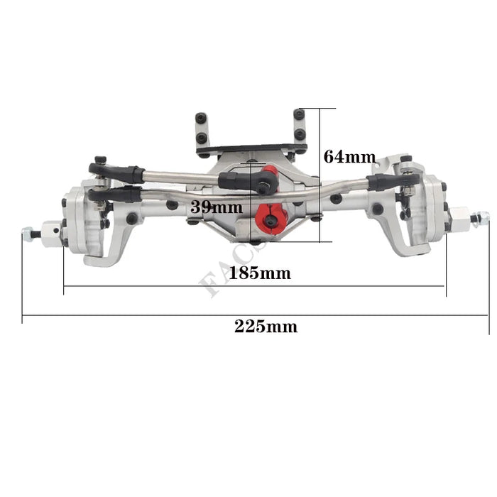 Essieu de portail avant et arrière pour Axial SCX10 II 90046 90047 RGT EX86100 1/10 (aluminium)