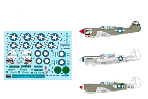 AC12341 Battle of Imphal USAAF P-40N Warhawk 1/48 (Plastic) - upgraderc