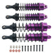 Adjustable Shocks for Arrma 1/10 (Aluminium) 104/112mm Schokdemper RCAWD Purple 
