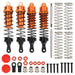 Adjustable Shocks for Arrma 1/10 (Alumnium) 105/114mm Schokdemper RCAWD Orange 