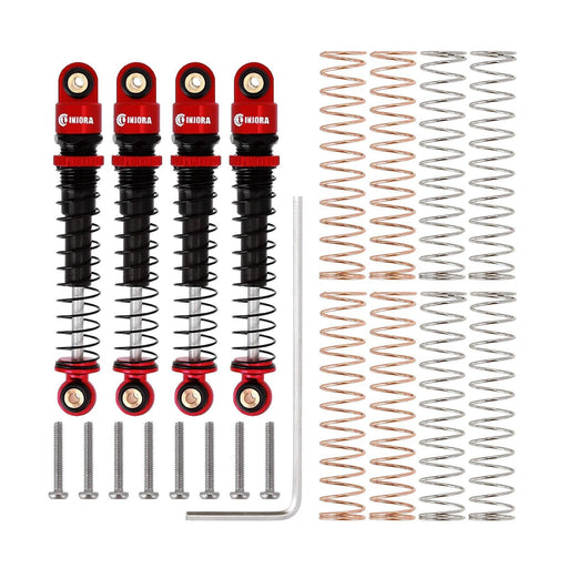 Adjustable Tele Shocks 1/24 (Aluminium) 43mm Schokdemper Injora 4PCS Red 