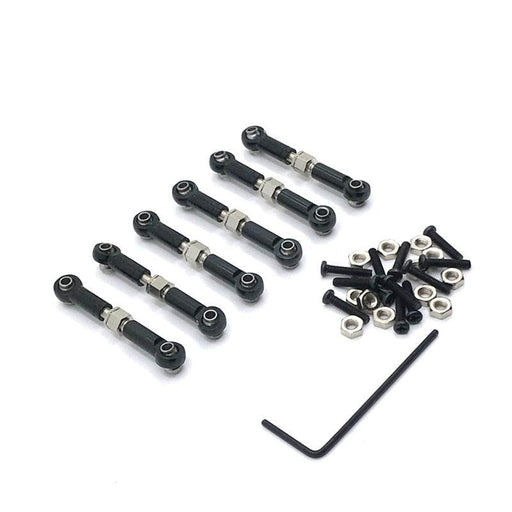 Adjustable Tie Rod for WLtoys 1/18 (Metaal) Onderdeel upgraderc black 