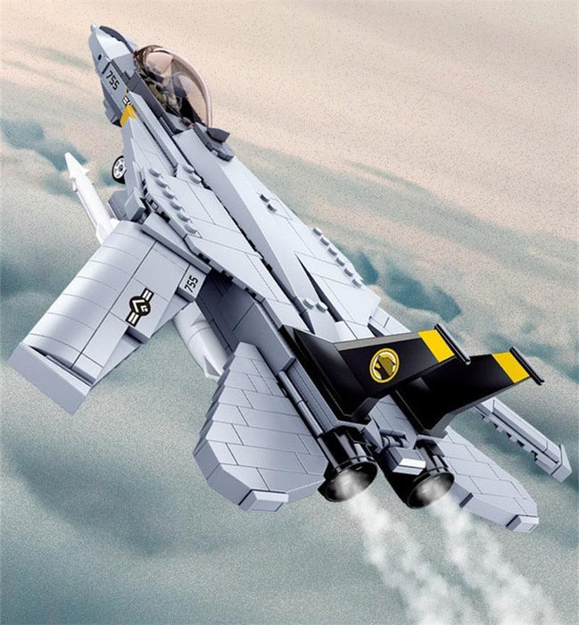 Air Force F-14 Fighter Plane Model Building Blocks (404 stukken) - upgraderc
