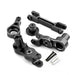 Ajustable Steering Assembly Set w/ Lager for Traxxas X-Maxx (Metaal) Onderdeel upgraderc Black 