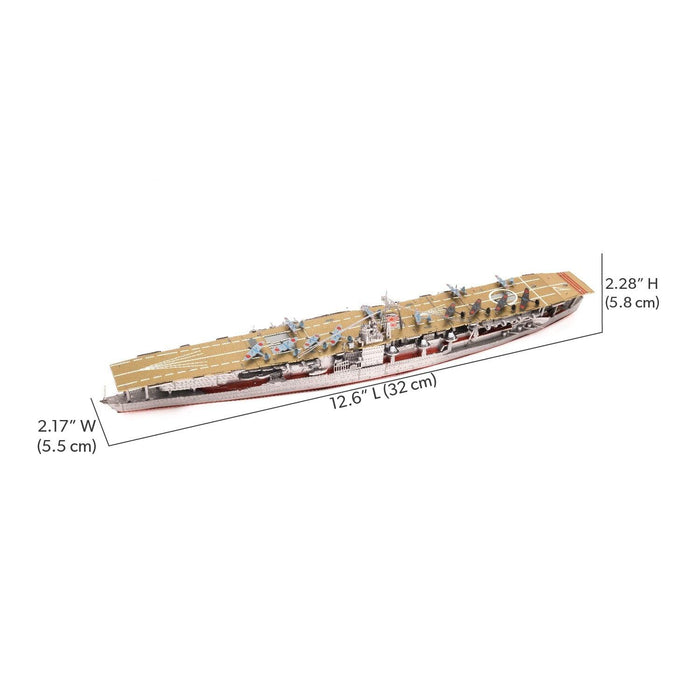 Akagi Aircraft Carrier 3D Model (8PCS Roestvrij Staal) Bouwset Piececool 