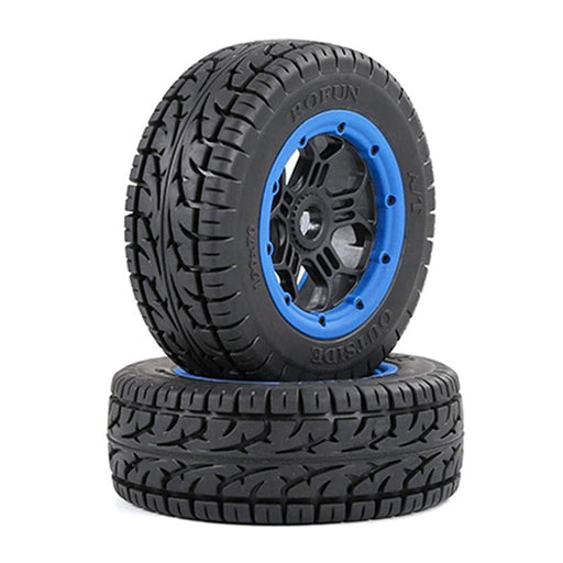 All Terrain Wheel Tires for 1/5 Auto (Metaal, Rubber) Band en/of Velg upgraderc Blue 