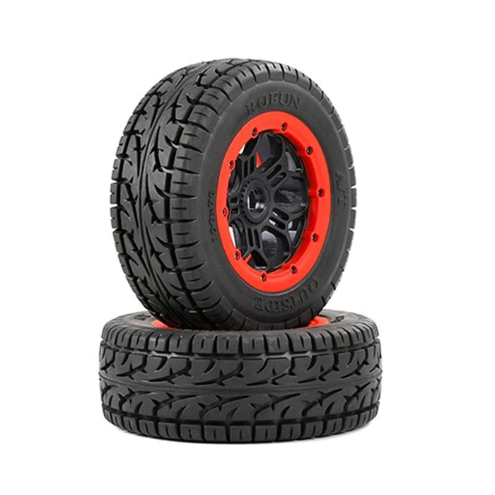 All Terrain Wheel Tires for 1/5 Auto (Metaal, Rubber) Band en/of Velg upgraderc Red 