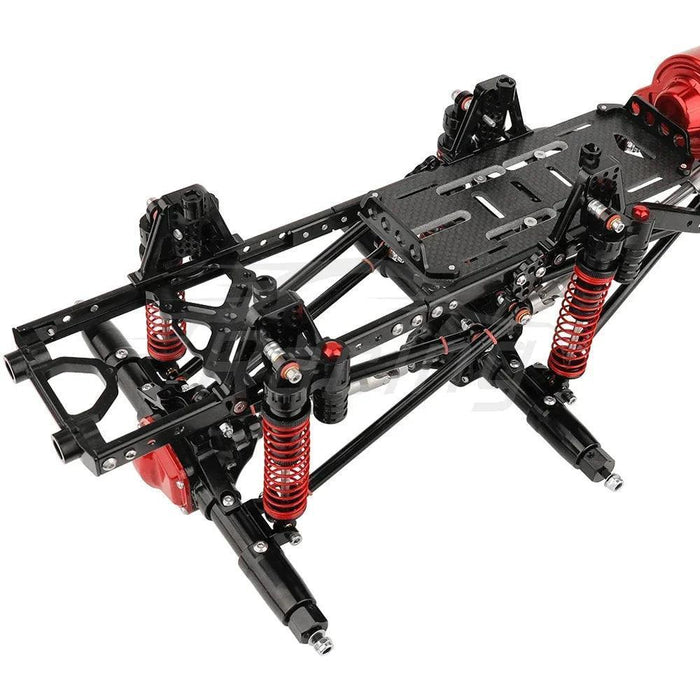 Axial SCX10 1/10 Upgraded 8x8 Chassis Frame (Metaal) - upgraderc