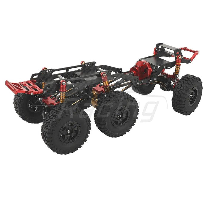 Axial SCX24 6×6 1/24 LCG Carbon Fiber Chassis Kit (Roller) - upgraderc