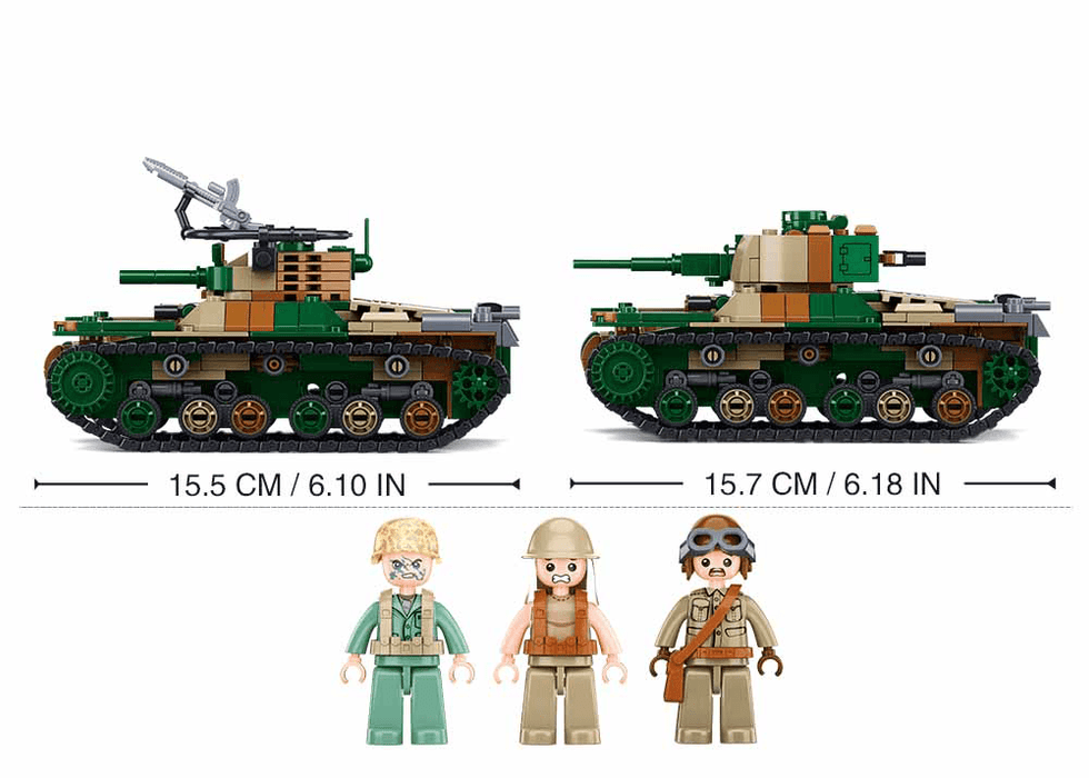 B1107 Medium Tank Model Building Blocks (563 Stukken) - upgraderc