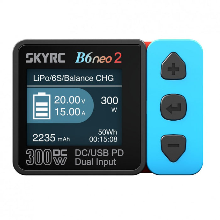 SkyRC B6 Neo2 DC Smart Charger (300W) - Red & Blue