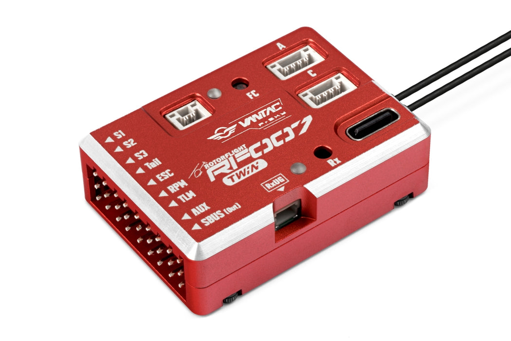 FrSky VANTAC RF007 Twin Flybarless (FBL) FC w/ 6-Channel Twin 2.4GHz R6 Receiver