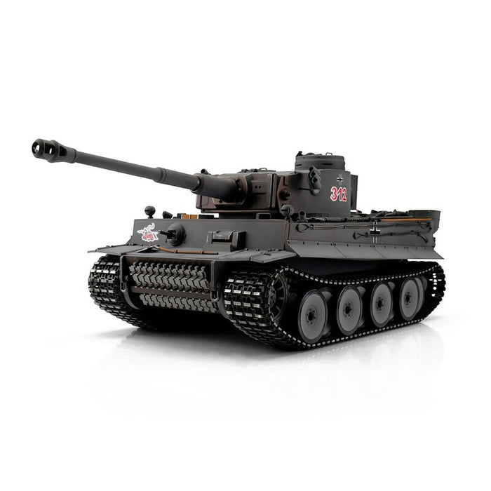 Torro 1/16 RC Tiger I Early Version Tank PNP (IR, Grey)