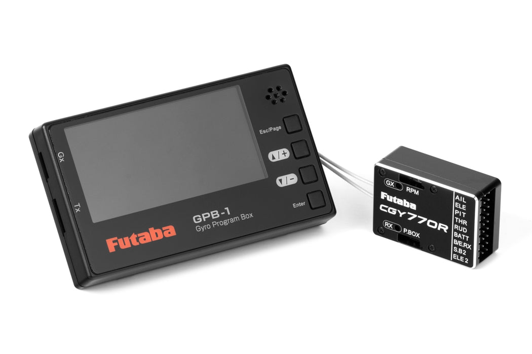 Futaba CGY770R 3-Axis Flybarless FC Gyro w/ Integrated Receiver & Governor, w/ GPB-1 Programming Box