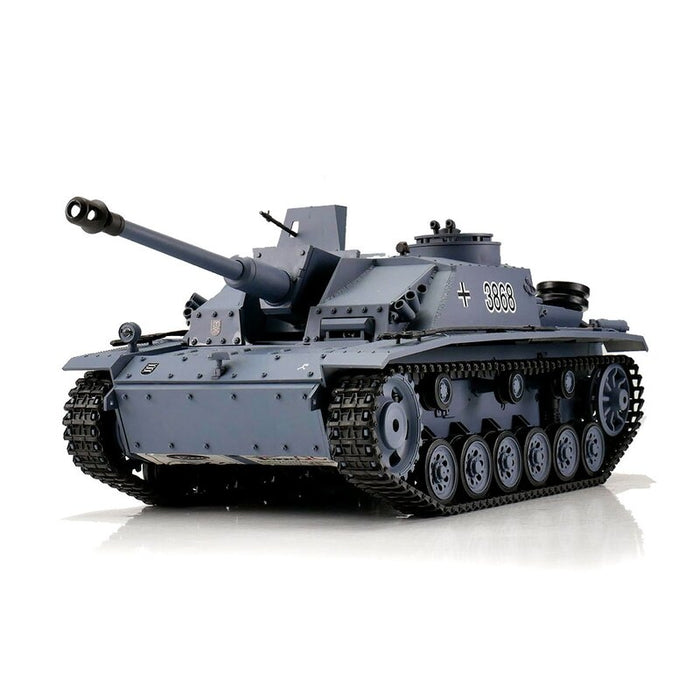 Torro 1/16 Sturmgeschütz III Ausf. G Tank PNP (BB IR, Grey, Metal Tracks)