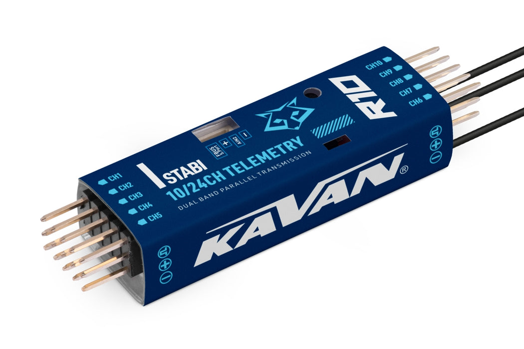 Kavan R10 Stabi 10-Channel Twin 2.4GHz Telemetry Receiver w/ Stabilization