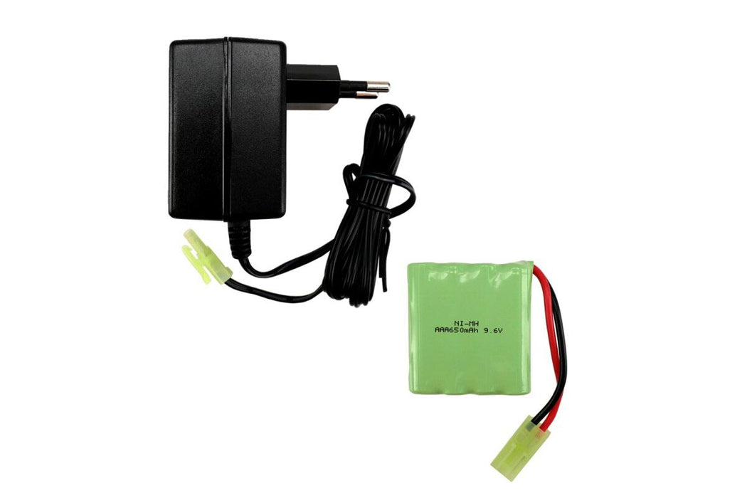 Torro Battery & Charger for T34/85, Tiger 1, MRAP 1/16