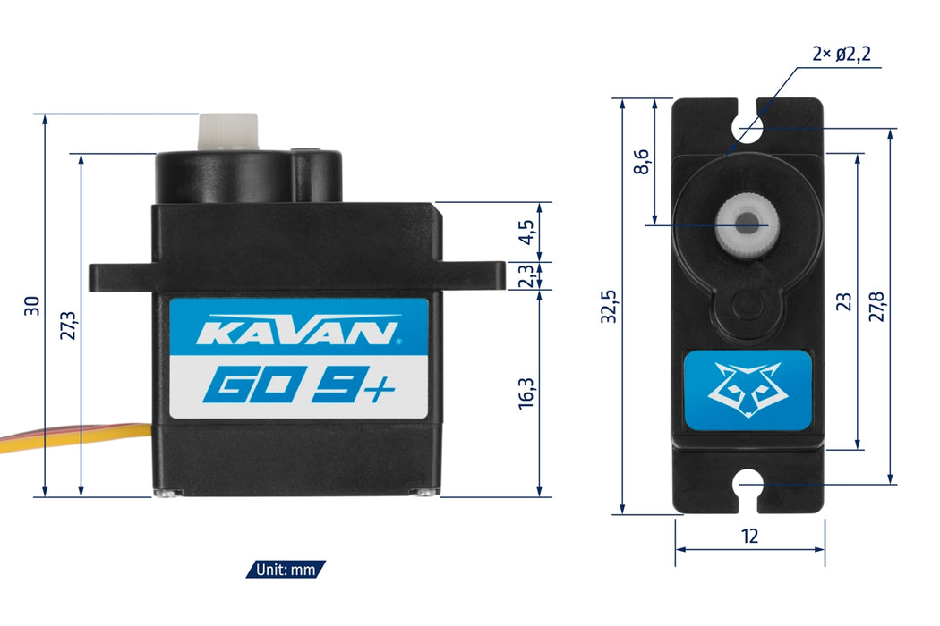 Kavan GO-09 Plus 9g Digital Pico Micro Servo w/ Plastic Gears