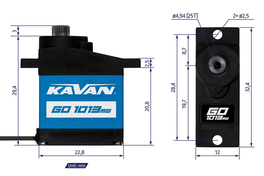 Kavan GO-1013MG 15g Programmable Digital Pico Servo w/ Titanium Gears