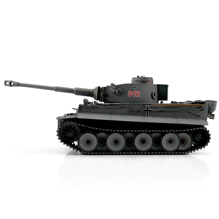 Torro 1/16 RC Tiger I Early Version Tank PNP (IR, Grey)