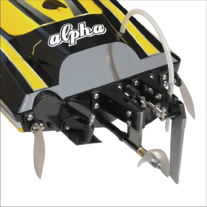 Joysway Alpha Super 1000 bateau RC de vitesse Deep-V brushless prêt à rouler (jaune)