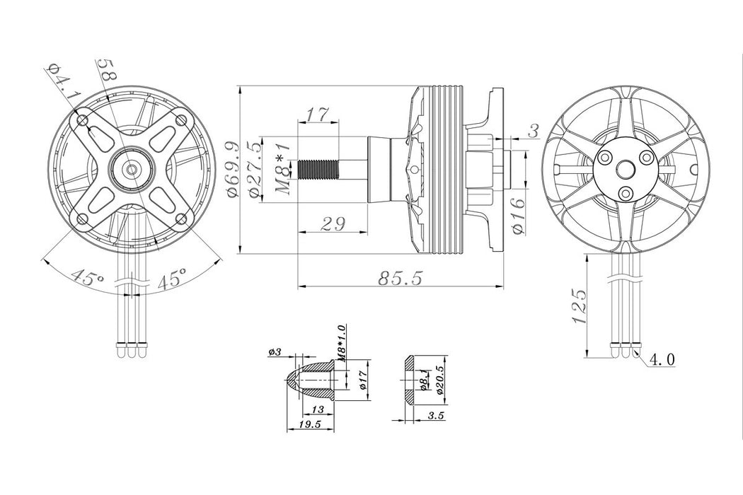 Kavan PRO 7025-510 510Kv Brushless Outrunner Motor