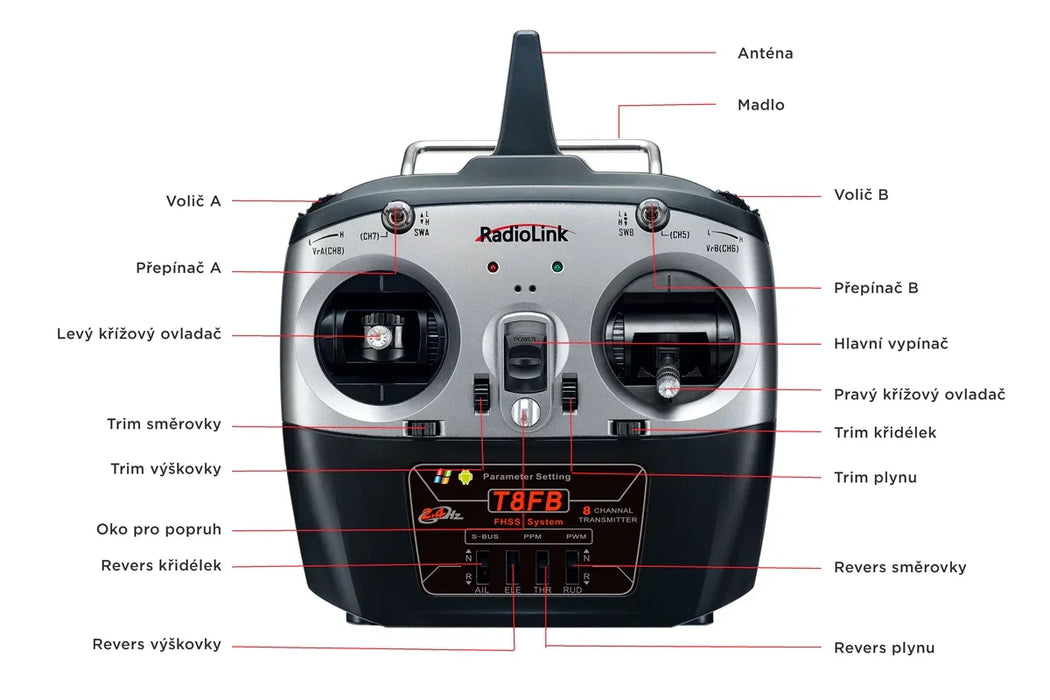 RadioLink T8FB BT Sender mit R8EF Empfänger