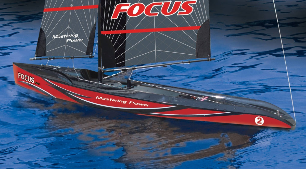 Joysway Focus V3 1-Meter Racing RC Sailboat 2.4GHz RTR (Red)
