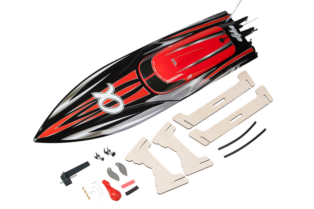 Joysway Alpha Super 1000mm Brushless Deep-V RC Speed Boat RTR (Red)