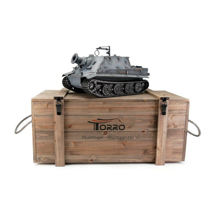 Torro Pro Edition 1/16 RC German Sturmtiger Tank PNP (BB Smoke, Grey)