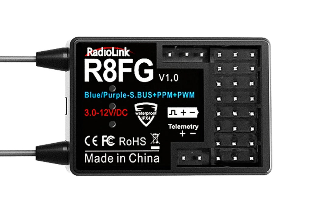 RadioLink RC8X Sender mit R8FG Empfänger