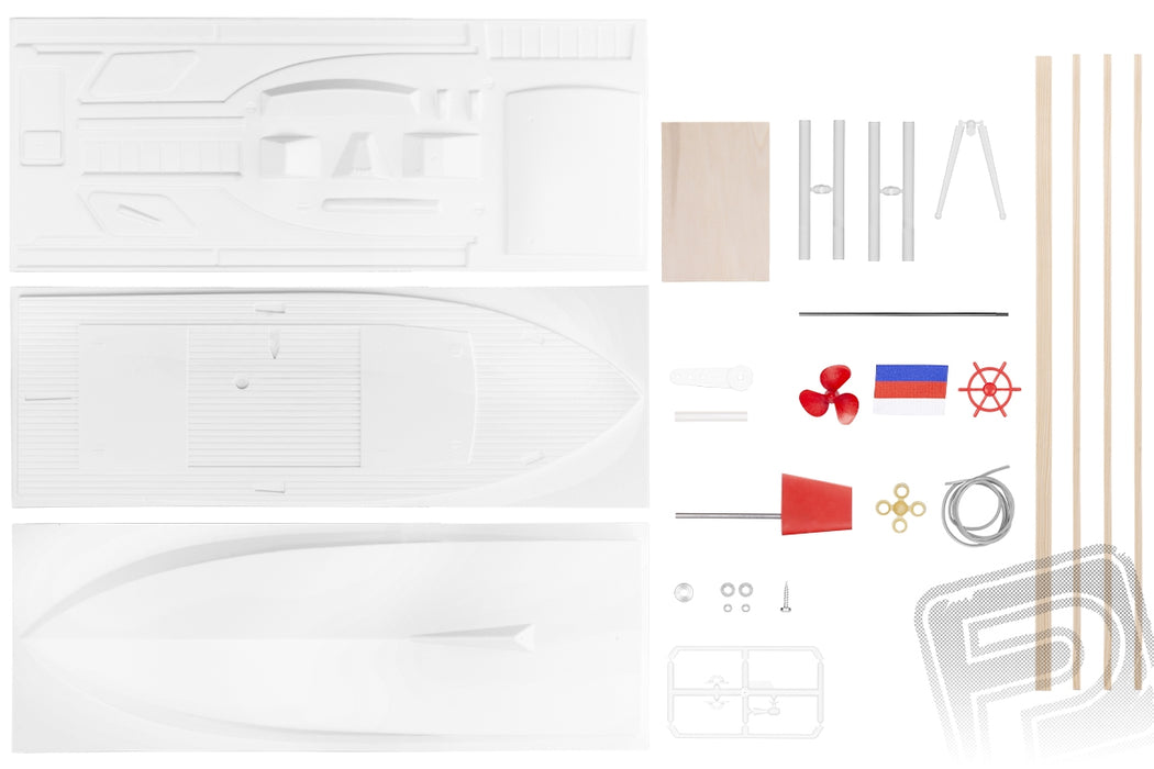 Modela Melodie Retro Motor Yacht 465mm Building Kit