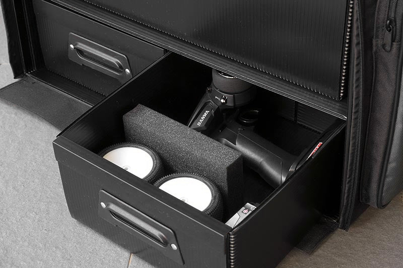 Sac Buggy Compact 1/10 à 3 Tiroirs avec Cadre en PP