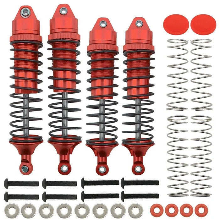 Big Bore Adjustable Shocks for Arrma 1/10 (Aluminium) 105/115mm Schokdemper RCAWD Red