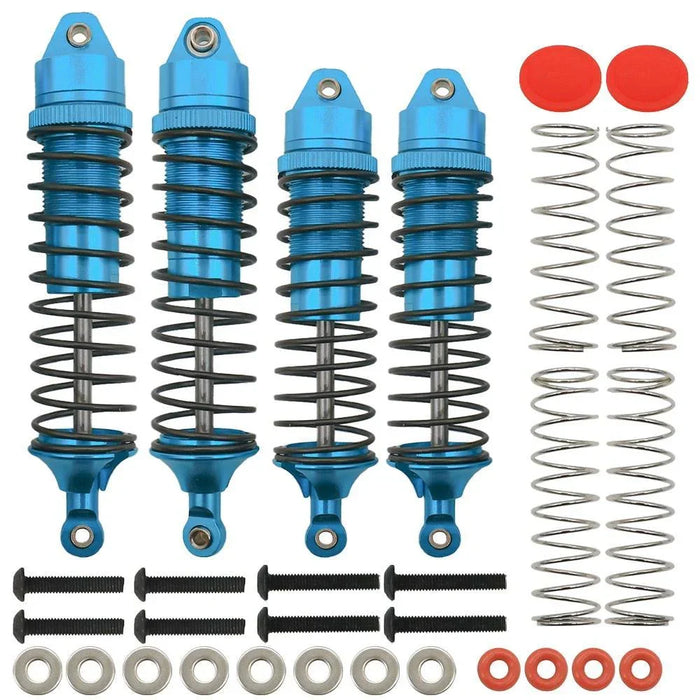 Big Bore Adjustable Shocks for Arrma 1/10 (Aluminium) 105/115mm Schokdemper RCAWD Blue