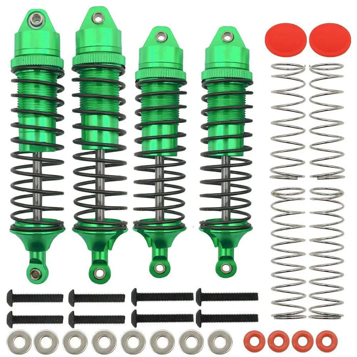 Big Bore Adjustable Shocks for Arrma 1/10 (Aluminium) 105/115mm Schokdemper RCAWD Green