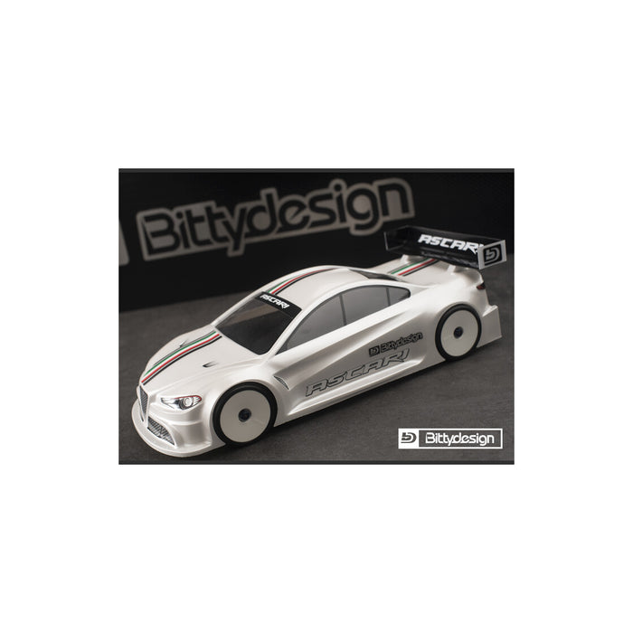 Bittydesign Ascari 1/10 190mm TC Klare Karosserie (Leichtgewicht)