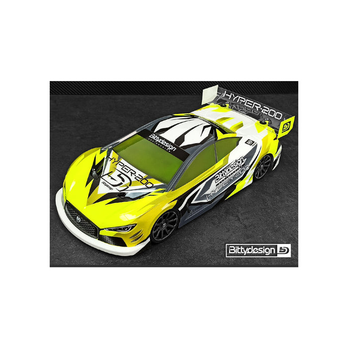Bittydesign HYPER-200 1/10 200 mm TC Nitro-Karosserie (LW)