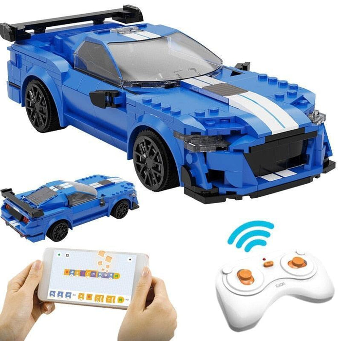 Blue Knight Programmable Sports Car (325 stukken) Bouwset CaDA