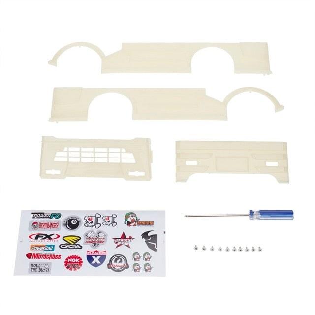 Body Kit for WPL D12 1/10 (Plastic) Onderdeel upgraderc White 