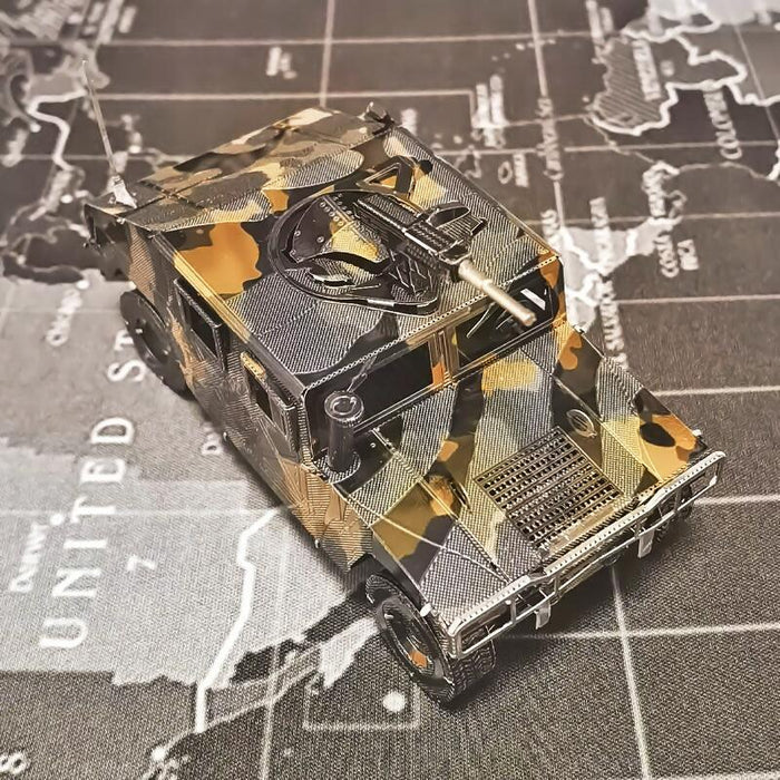 Camouflage Jeep 3D Model Puzzle (Metaal) - upgraderc