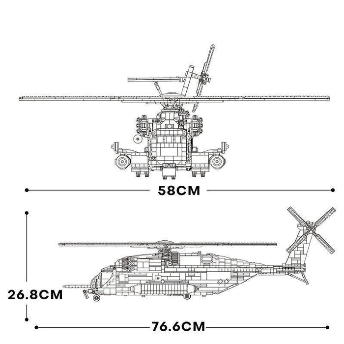 CH-53E Super Stallion Helicopter Model Building Blocks (2192 Stukken) - upgraderc
