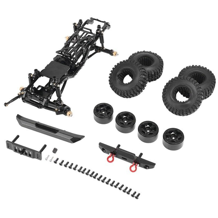 Chassis Frame Kit for Axial SCX24 AXI00002 1/24 (Aluminium) Onderdeel upgraderc Black 