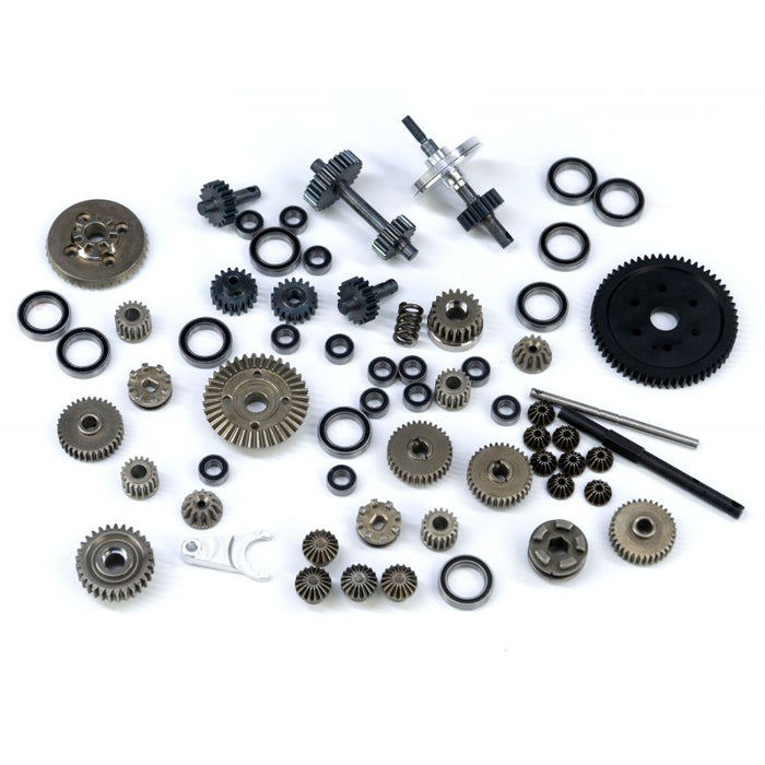 Cross RC EMO XL Bison 6x6 1/8 775 Camion Crawler Brossé PNP (Rouge)