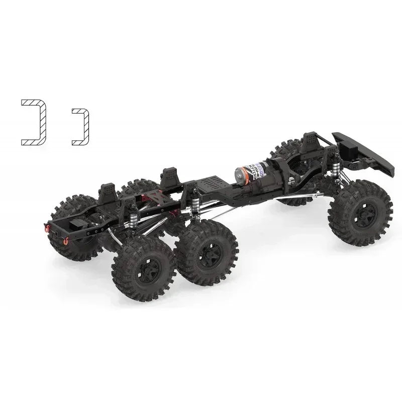 Cross RC EMO XL Bison 6x6 1/8 Bürsten-Truck-Crawler PNP (Gelb)