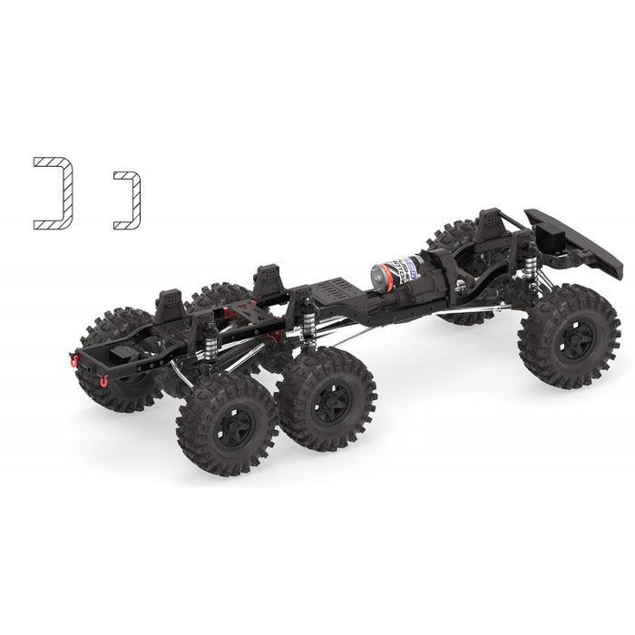 Cross RC EMO XL Bison 6x6 1/8 775 Camion Crawler Brossé PNP (Rouge)