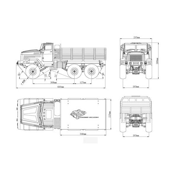 Cross RC KC6-E 1/12 6x6 Crawler Truck Kit