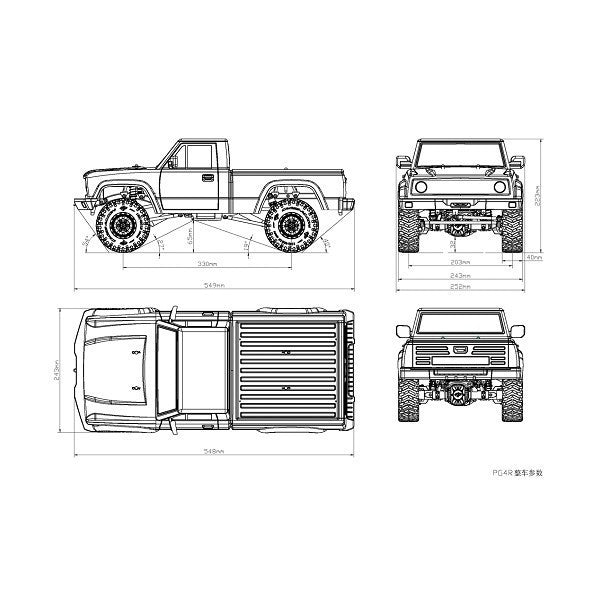 Cross RC PG4RS 1/10 4x4 Crawler Truck Kit