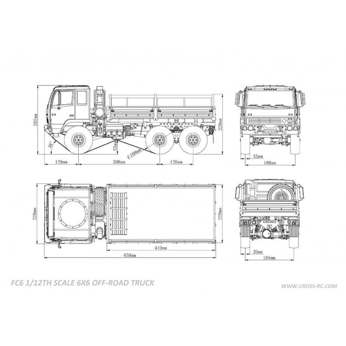 Cross RC FC6 1/12 6x6 Crawler Truck Kit